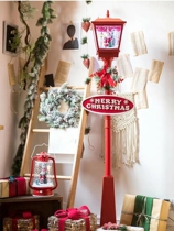 New Years lively atmosphere decoration lights music snow ornaments Christmas snow gifts children boys and girls