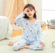 夏季长袖居家居套装夏天女孩薄款空调服女童纯棉童装儿童睡衣舒适