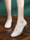 Spring and Autumn Republic of China Style New Chinese Clothing Cheongsam Tea Dress Hanfu Matching Women's Single Shoes Ancient Style Embroidered Short Cloth Boots