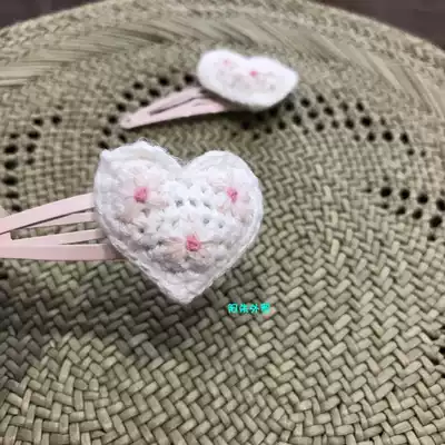Foreign trade export love children hair clip cartoon pure hand woven children's hair accessories