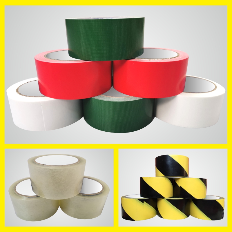 Cloth-based adhesive tape High-stick without residual glue easy to tear waterproof and stick to ground protection Crossed PVC Black Yellow Warning Adhesive Tape-Taobao