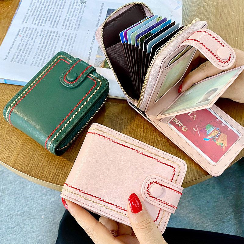 Driver's license card bag women's large-capacity multi-card position leather document set exquisite high-end card set multi-functional card holder