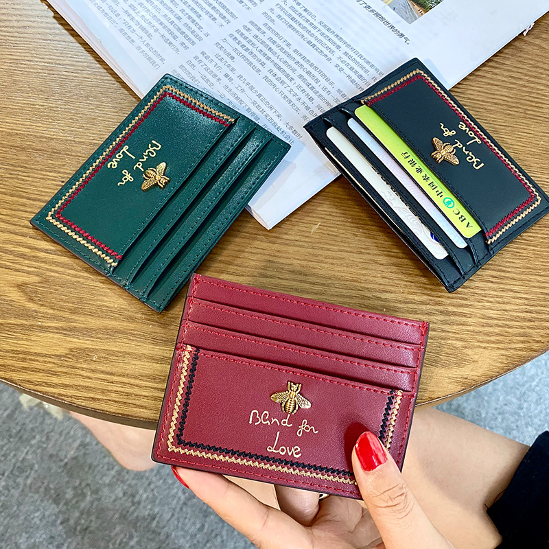 2021 new documents jacketed cabal bag women small and slim slim slim mini minimalist genuine leather card clip release card