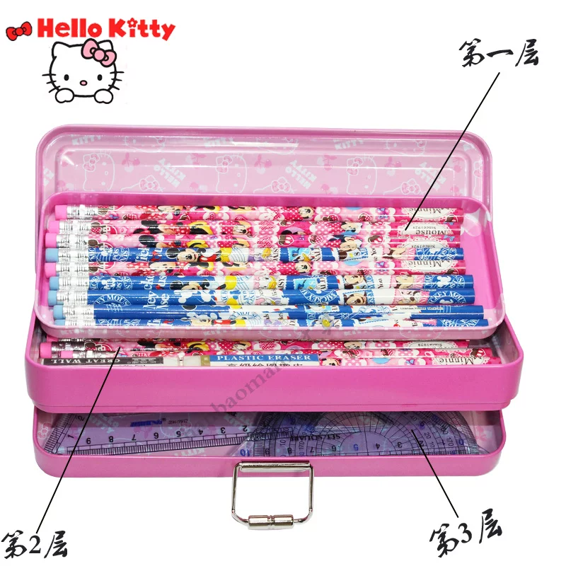 Hello Kitty, пенал для студентов, пряжка, Южная Корея