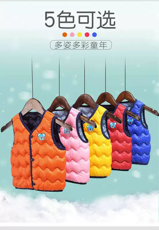 2018 trẻ em mới xuống vest cotton trẻ em mùa thu đông chàng trai và bé gái ấm áp vest bé áo gile denim bé gái