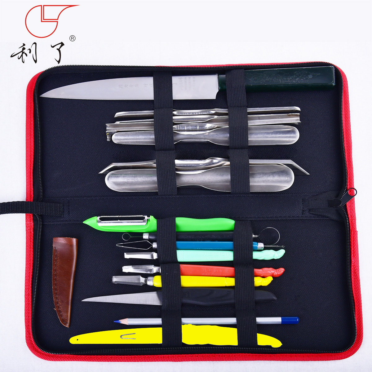 Lee's brand knife Wang Chao Kee as Deng Chao food carving set 17-piece carving knife poke knife Pull carving knife