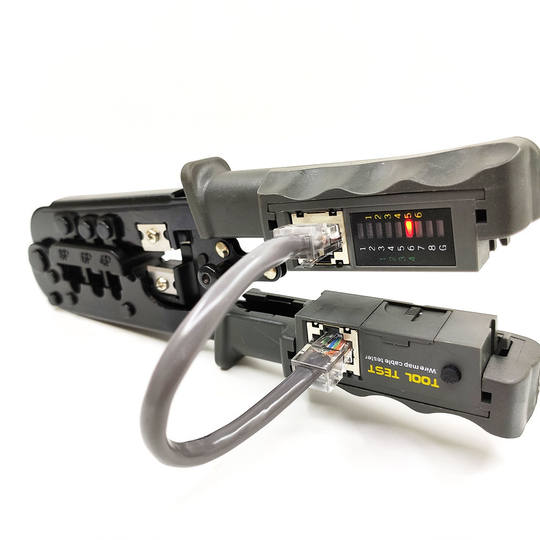 Инструмент для обжима сетевых кабелей и тестер 2-в-1: компьютерный инструмент, кусачки для обжима и зачистки кабеля с тестером, сетевые кусачки для кабеля