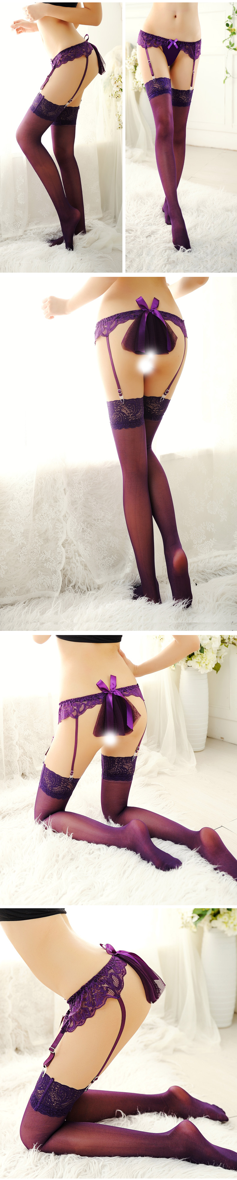 Red core ren sexy garter vớ dây đeo phù hợp vớ sexy vớ đồ lót sexy vớ dây đeo cám dỗ dây nịt bít tất chống trượt giữ áo sơ mi