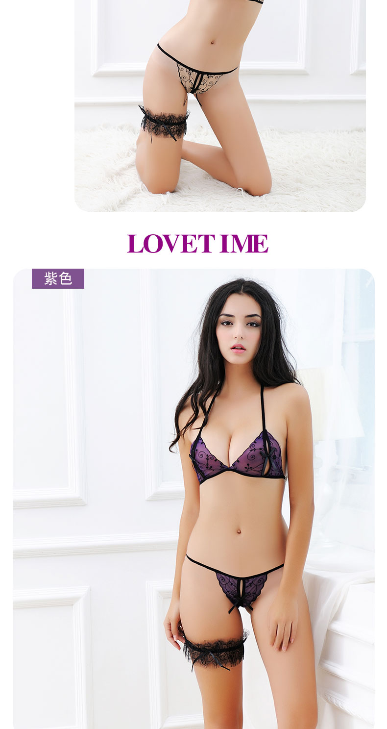 Đồ lót gợi cảm ba điểm hở Áo ngực nữ gợi cảm set ren trong suốt mở tập áo lót đồ lót triumph đồ lót