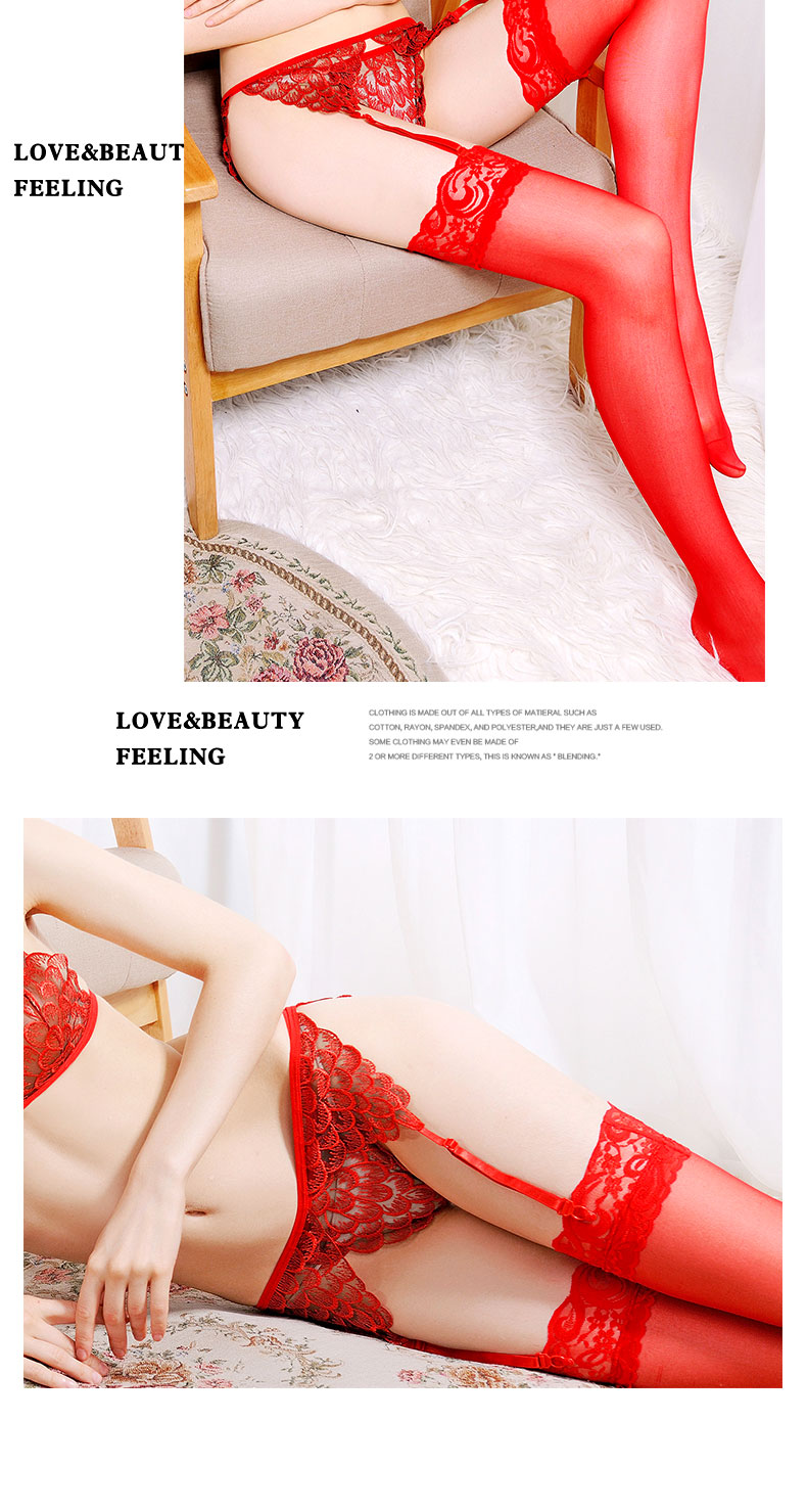 Ren chống trượt sexy ống dài vớ da lộn vớ đồ lót của phụ nữ đen Châu Âu và Mỹ garter phù hợp với đồ lót sexy