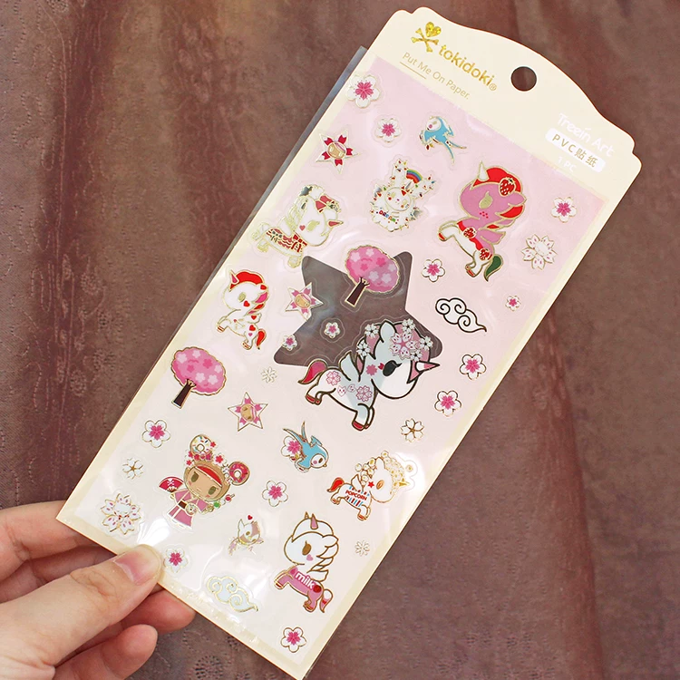 Tokidoki Taoki Doki Sakura Единорог горячая штамповка наклейка N раз наклейка стойка карманный стикер пост-ит