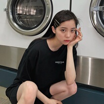 Ouyang Nana THE same short-sleeved T-shirt mens and womens FOG complex line ESSENTIALS summer high street style couple top