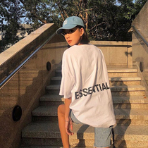 FOG ESSENTIALS complex summer tide brand high street style men AND women loose 3M reflective couple short-sleeved T-shirt