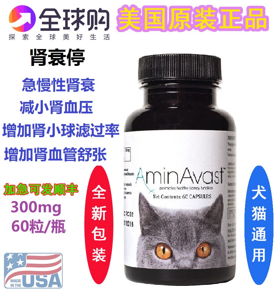 American Cat Kidney Failure AminAvast Kidney Condomin Peptide Chronic Kidney Failure Kidney Injury 300mg 60 grains