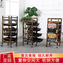 New vintage hair salon beauty trolley barber shop hot dyeing tool car hair salon trolley Barrow car Special