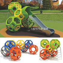 Kindergarten Outdoor Plastic Labyrinth Ball Slide Ladders Combined Children Climbing Frame Drill Holes Toy Interior Large Rock Climbing