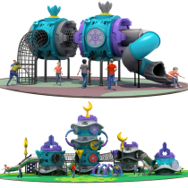 Kindergarten community large slide combination childrens outdoor climbing frame outdoor amusement equipment park scenic toys