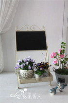 Special orphan retro iron Billboard flower stand shop door vertical blackboard do old foreign trade proofing