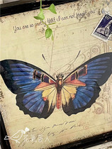 Special variety of wooden frame butterfly wall painting home decoration foreign trade proofing solitary products