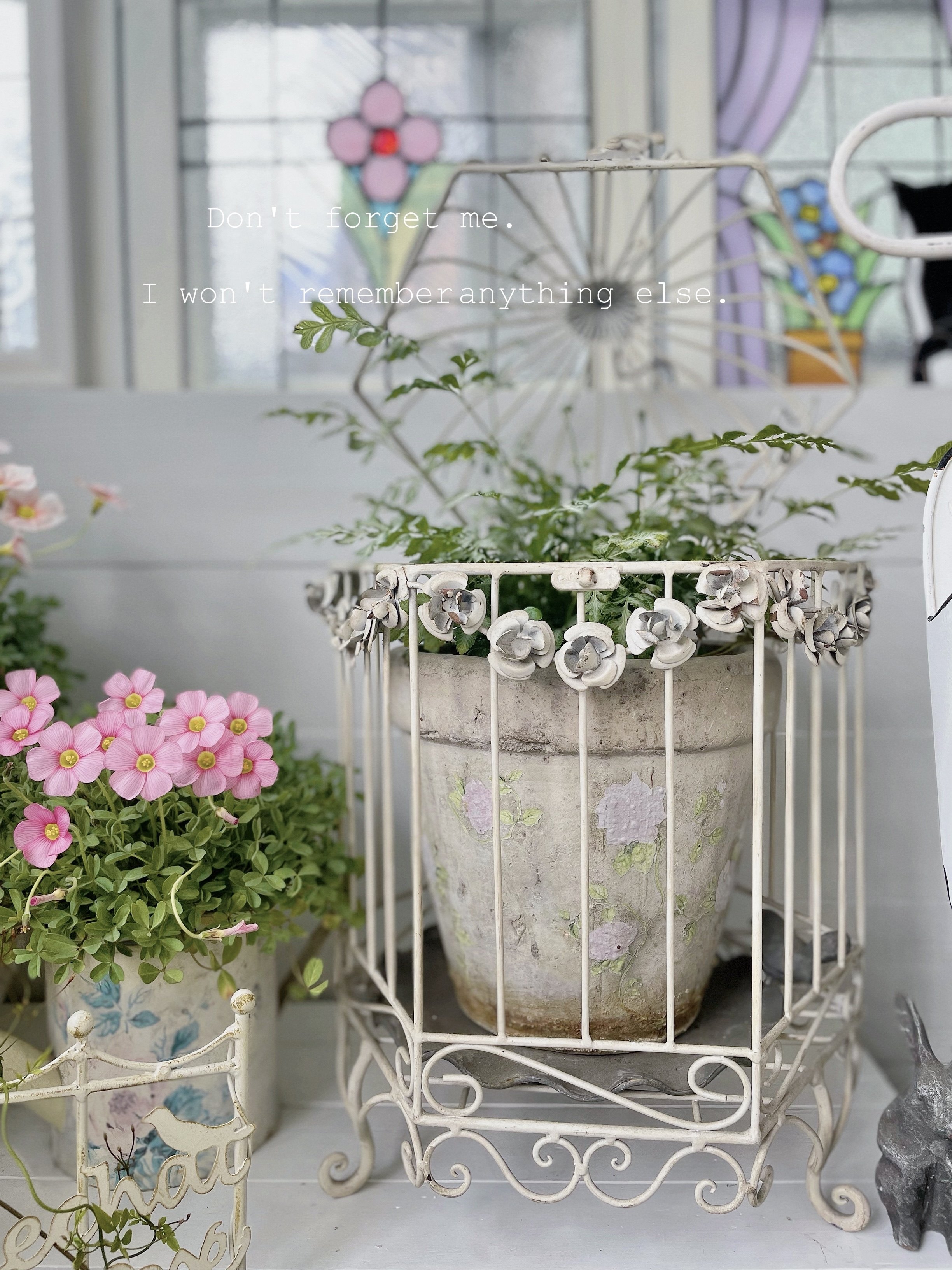 Flower plagiarism People's iron art meritocratic bird cage floral style retro to the old gardening garden Pendulum Piece Grocery Foreign Trade Samples