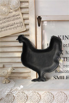 Solitary iron cast iron hen Tray storage plate desktop ornaments gardening home groceries foreign trade proofing