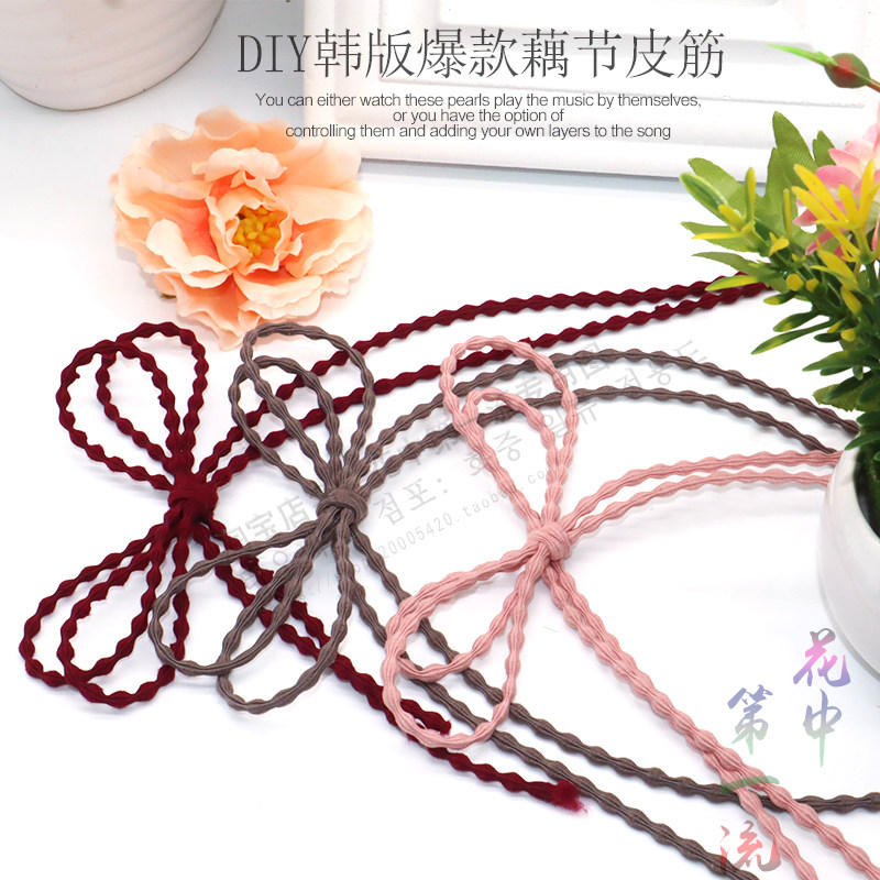 3mm round rod bay bean strain Diy hair decorated butterfly hair rubber and rubber hair ring hair ring material