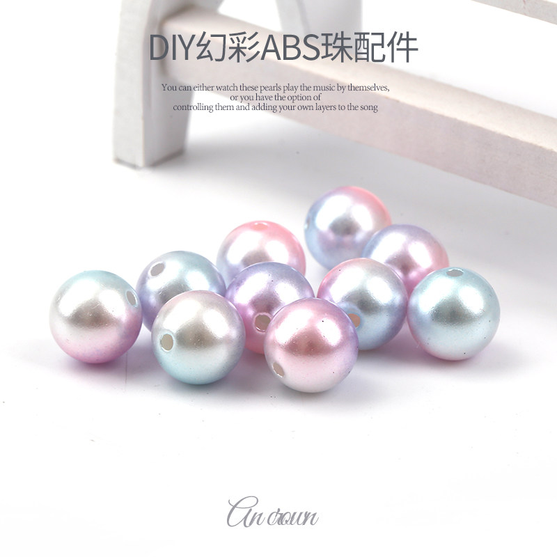 DIY handmade ABS bright magic imitation pearl necklace earrings decoration mermaid beads color beads