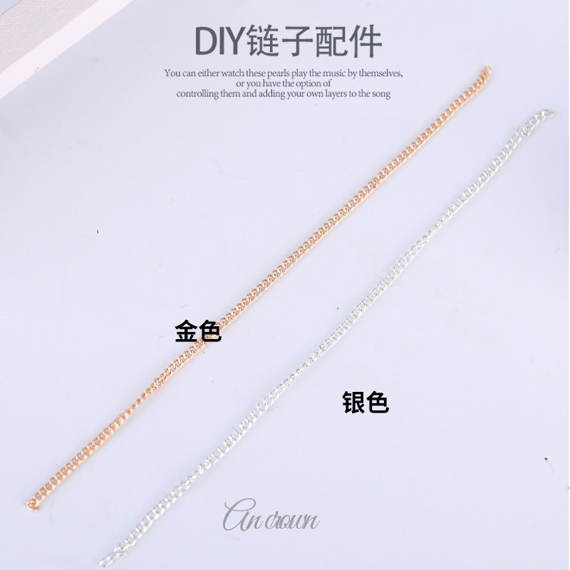 DIY and style ribbon ribbed accessories handmade metal chain chain iron chain o-chain cross chain fine iron chain necklace