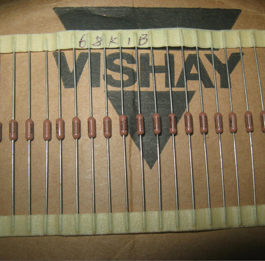 1 1 yuan US DALE 68 1K0 1% 0 25W generation 68K precision fever resistor