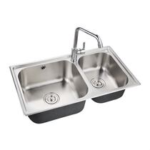 JOMOO kitchen sink double sink set stainless steel sink basin faucet set 06108