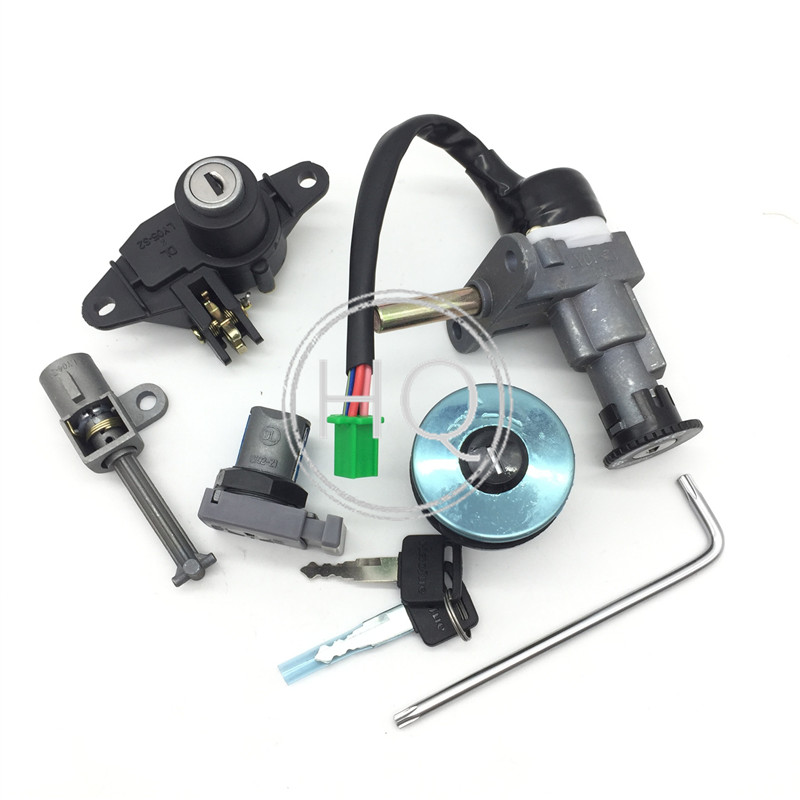 Applicable haute pleasing star HJ125T-9 9A pedal locomotive sleeve lock electronic door lock key oil tank lid