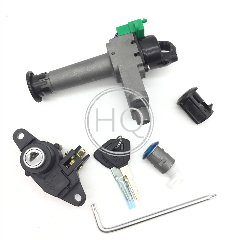 Applicable Luxury New Please Star State Four Electric Spray HJ125T-23 Motorcycle Electric Door Lock Ignition Switch Sleeve Lock-Taobao