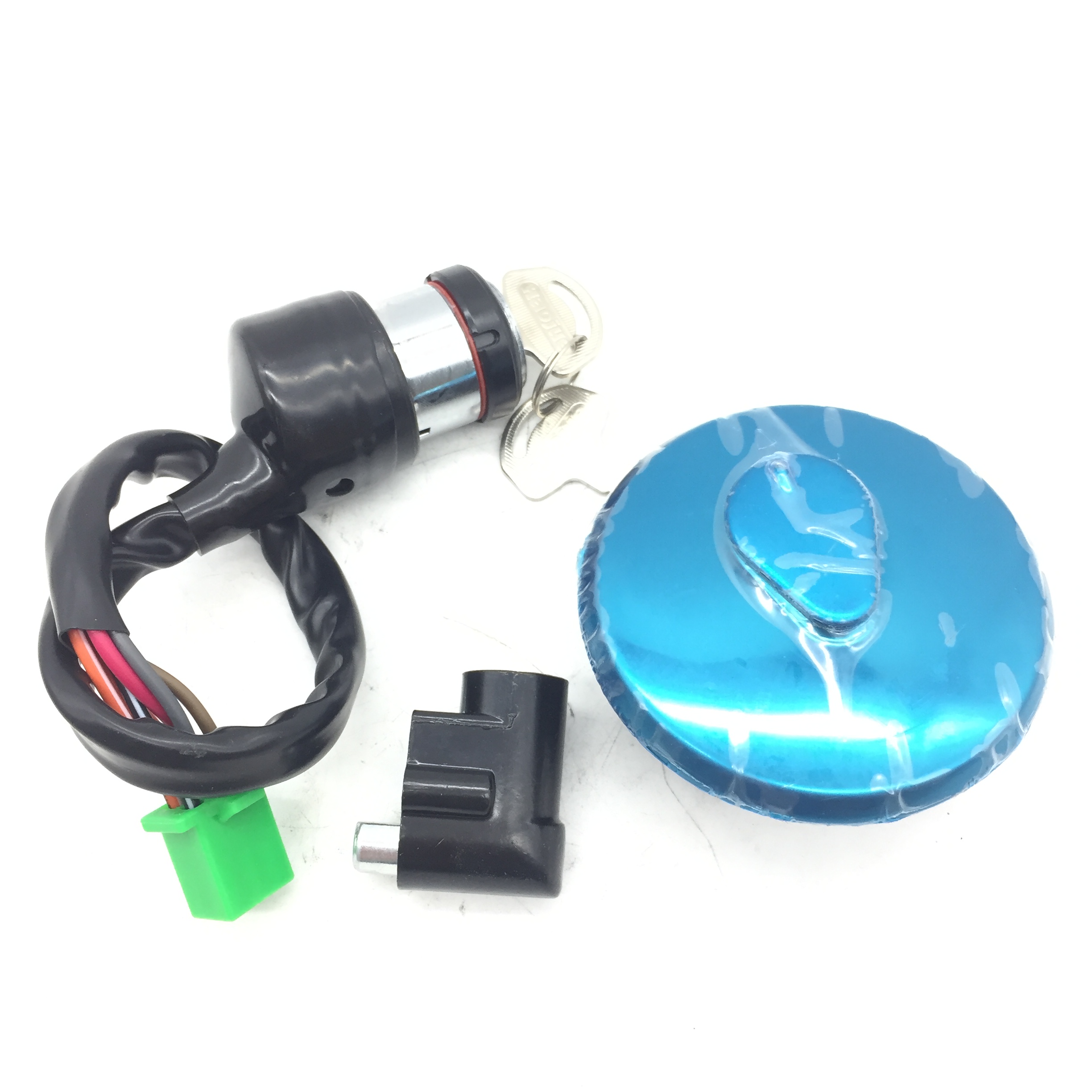 Applicable Suzuki taiko locomotive sleeve lock GN125 125-8 electronic door lock 6 wire 4 wire oil case cover tap