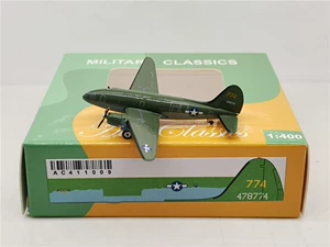 Модель AeroClassics длиной 6 см из сплава 1:400 USAF United States Air Force C-46 478774