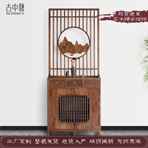 Modern entrance to the home Xuan Guan Cabinet Partition Cabinet Solid Wood Screen Cabinet Living Room Lockers New Chinese Decorative End Jingtai Customized