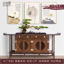 New Chinese Xuan Guan Cabinet Shoes Cabinet Integrated Large Capacity Solid Wood Containing Lockers Modern Minima Light Extravagant Partition Counter