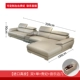 Sofa da hàng đầu lớp da bò hiện đại tối giản nội thất phòng khách đồ nội thất kích thước kết hợp của sofa da nghệ thuật dày vừa - Ghế sô pha