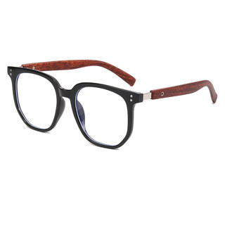 Retro Square Large-Frame Myopia Glasses for Women Can Be Equipped with Prescription Lenses, a No-Makeup Essential, Blue Light Blocking, Non-Prescription Eyeglass Frames