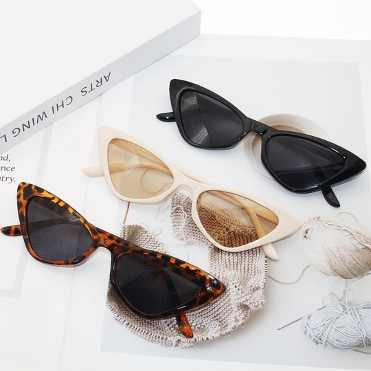 Korean Instagram Niche High-End Retro Versatile Sunglasses for Women, Sun Protection, Face-Slimming, Stylish Small Frame Sunglasses