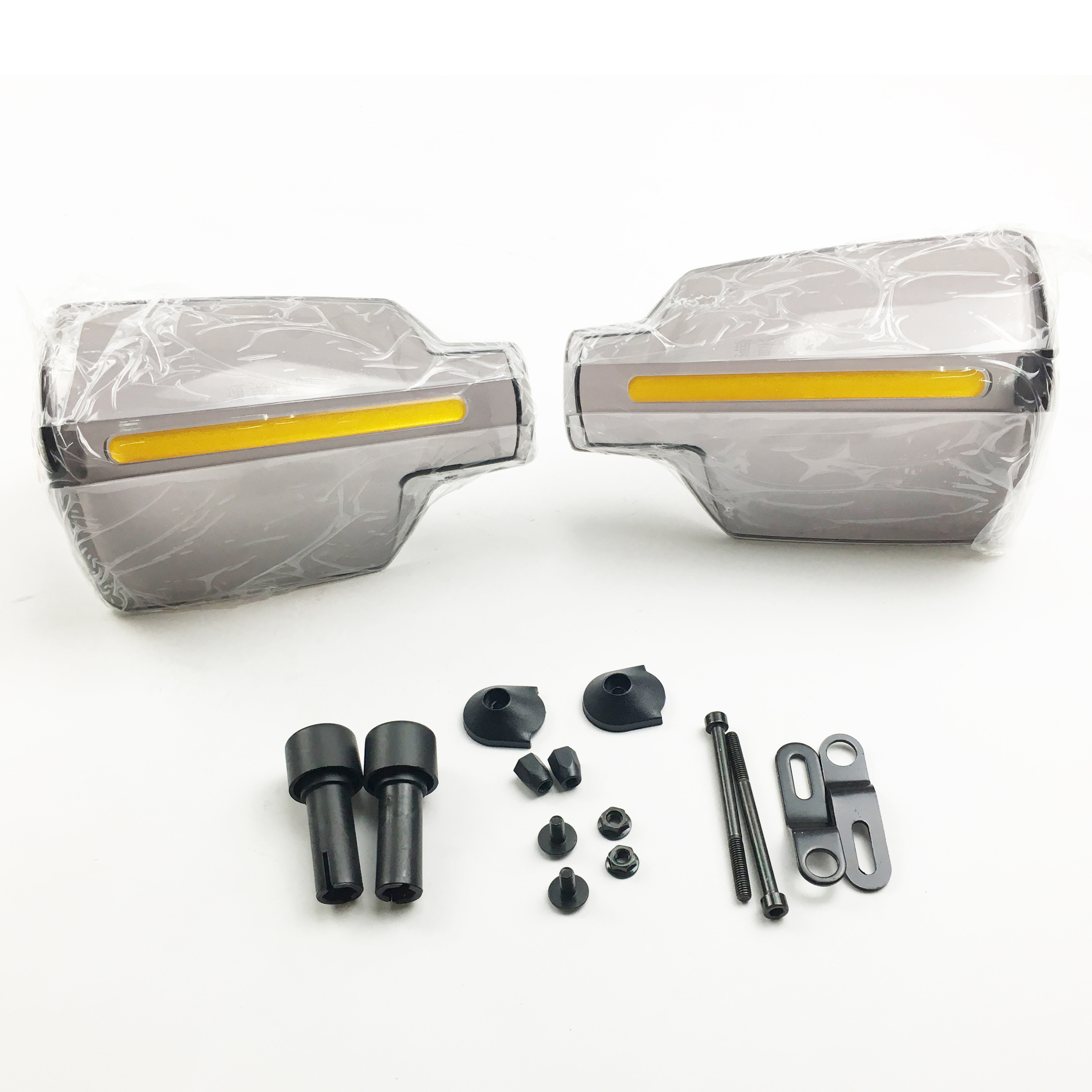 Silver steel size mini YG150-22 boat-shaped side three-wheel original modified accessories handle wrist guard windshield hand guard