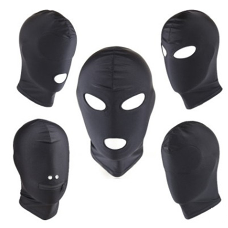 Suffocation headgear dog slave mask full bag leaking mouth blindfold male female slave with spice props