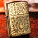 ZIPPO nhẹ hơn vỏ đồng nguyên chất tự làm đồng nguyên chất khắc khắc vỏ tùy chỉnh riêng để gửi tấm đồng nguyên chất lót - Bật lửa