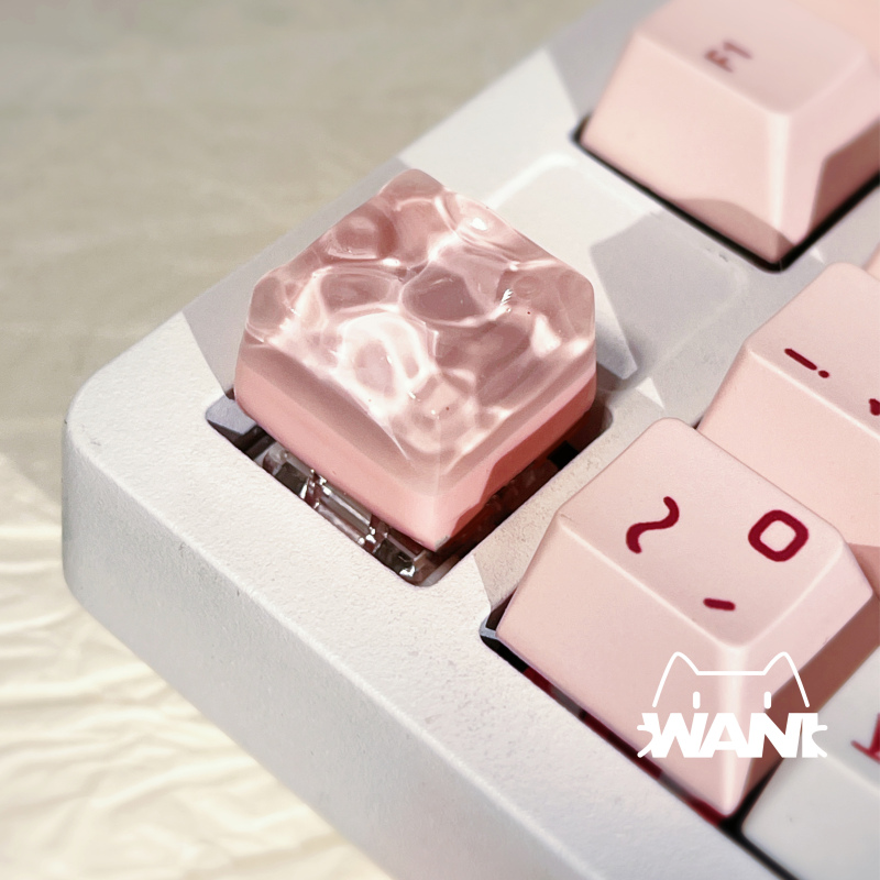 Wani Original Blue Ocean Frozen Pink Resin Jelly Sea Transparent Color Personalized Keycaps for Mechanical Keyboard Customization Wani Original Blue Ocean Frozen Pink Resin Jelly Sea Transparent Color Personalized Keycaps for Mechanical Keyboard Customization