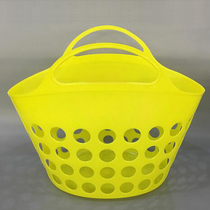 Factory direct shopping basket plastic portable basket Community promotional gift custom printed LOGO home shopping basket