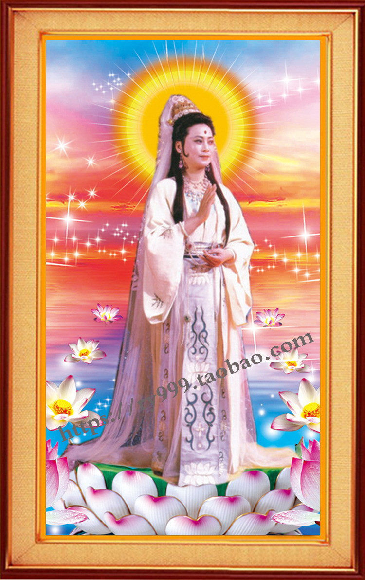 86 version Journey to the South China Sea view Sounds Bodhisattva Cross Embroidered Diamond Painting Full Drill Living Room Handicrafts Temple Buddha