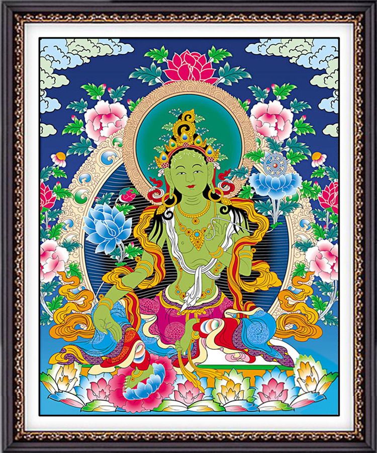 Boutique Donka Green Degree Mother Cross embroidered kit Precision printing simple and easy to embroider tools