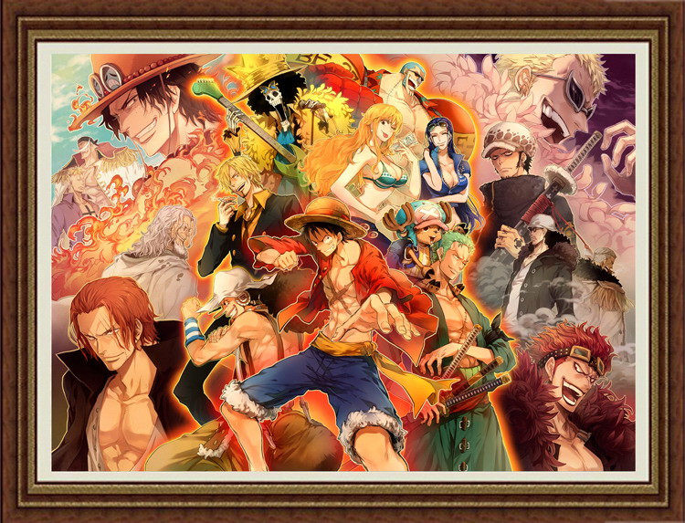 Cartoon animation animation One Piece cross stitch onepiece around Rufu Joe Basolo Robin diamond stickers