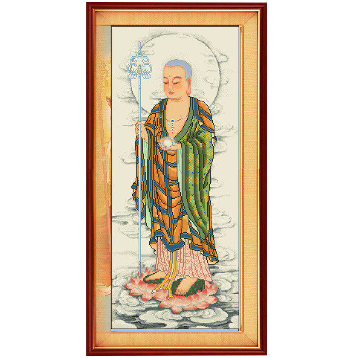 Cross-stitch south without great wish on the ground Tibetan King Bodhisattva Jin Qiaojue cross-stitch kit to send tools embroidery thread feet