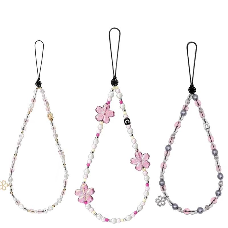 Case New Sakura Collection Story Cinderella Collaboration Phone Charm Beaded Chain Lanyard C Brand Trendy Short Chain