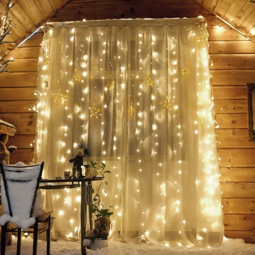 Светодиодные ледяные занавески, интернет, комната знаменитостей, украшение торгового центра, атмосфера, водопад, гипсофила, вспышка, авоська